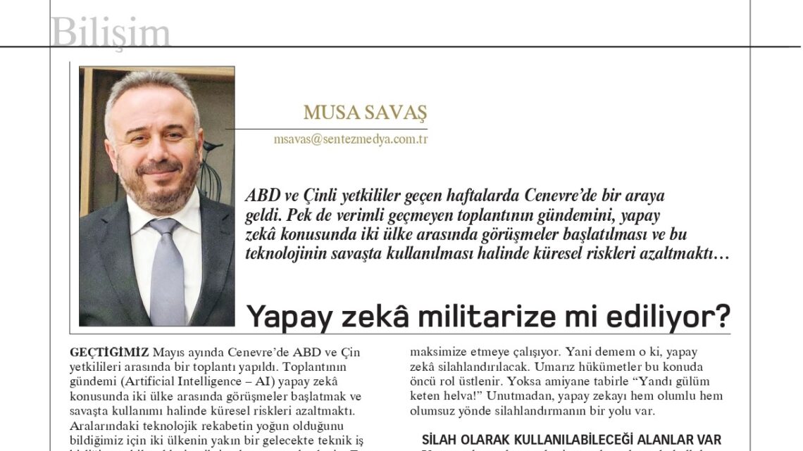 Yapay zekâ militarize mi ediliyor?